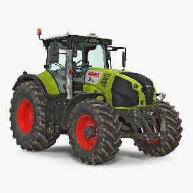 3D CLAAS AXION Detailed Interior Dirty
